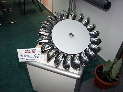 Runner model for a Pelton turbine.